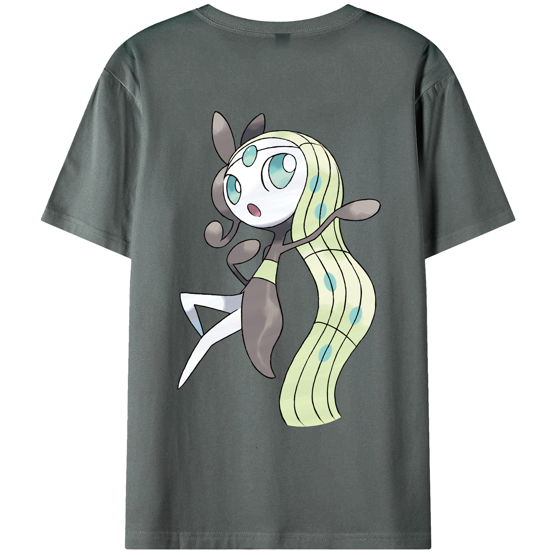 （画像用） ポケットモンスター Pokémon 綿100％ メンズ半袖Tシャツ（バックプリント） 通気性